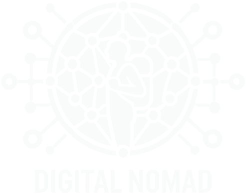 The Digital Nomad_Full White Logo